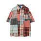 "Retro Plaid Remix" Men's Sleeve Shirt