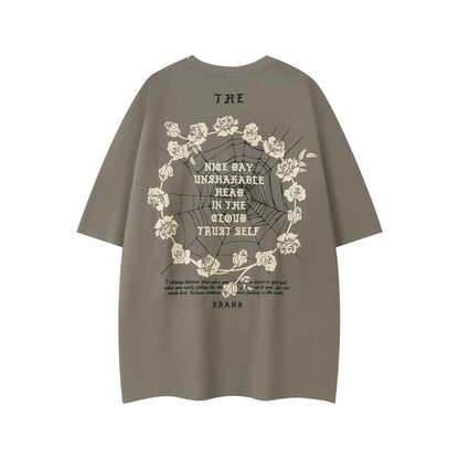 "Spider's Bloom" 240G Oversized Men's Tee