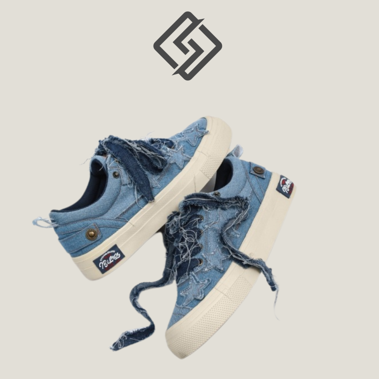 Horizon Smiles Denim Sneakers Low