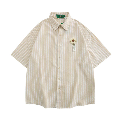 "Little Sun Floral" 250G Men's Sleeve Shirt