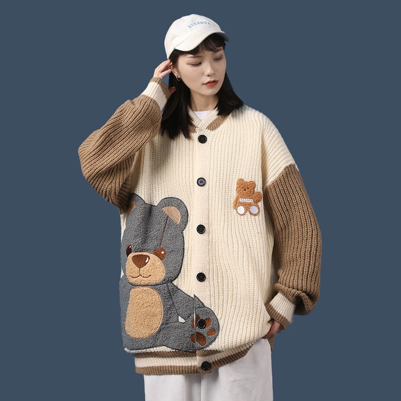 Fuzzy clearance teddy sweater